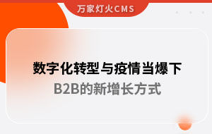 數(shù)字化轉(zhuǎn)型與疫情當(dāng)爆下，B2B的新增長方式｜萬家推云平臺